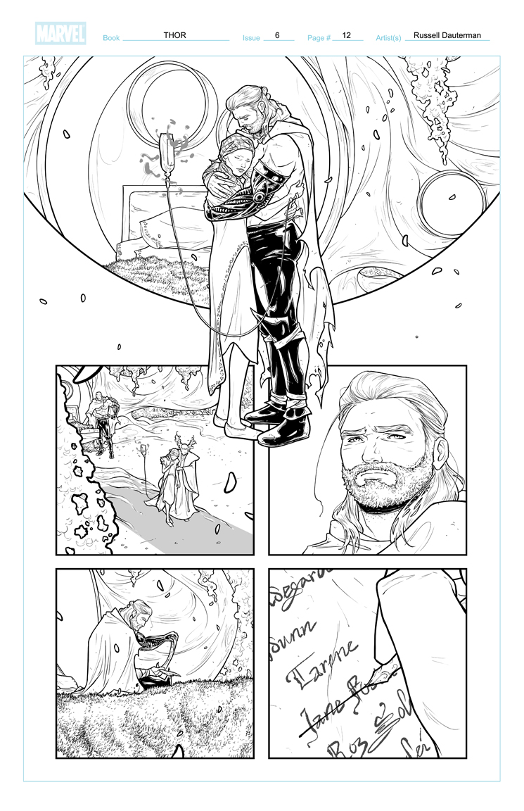 Thor #6 Page 12 Linework