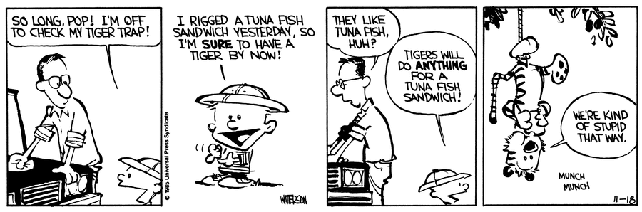 Calvin and Hobbes first comic