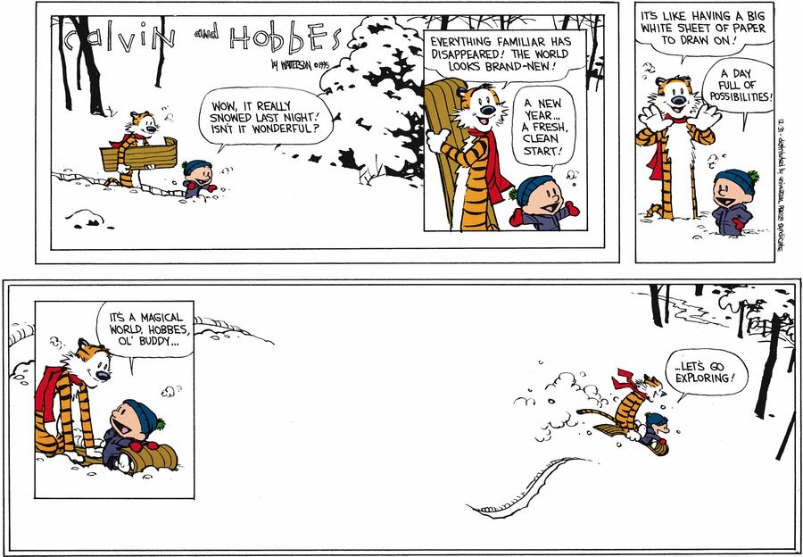 The last Calvin and Hobbes comic