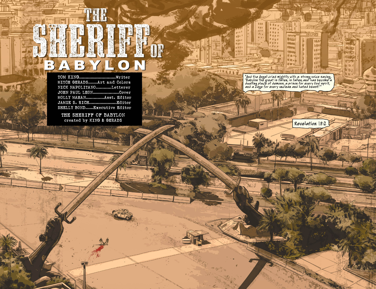 Sheriff of Babylon #1 2 page spread