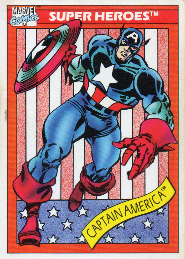 1991 Impel Marvel Universe #127 Captain America Captain America's Shield Official Non-Sport Trading Card in NM or Better Conditon